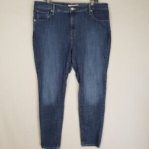 Levi's Women's Plus 18W High Rise Skinny Jeans Style 712 Dark Wash Stretch Denim